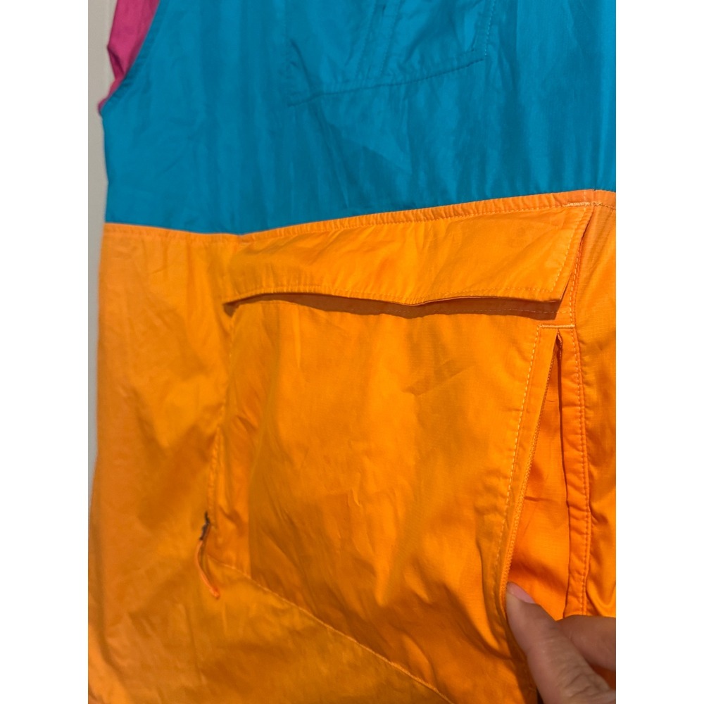 THE NORTH FACE Women M Teal Orange Pink  Fanorak Windbreaker Jacket  Packable - Picture 5 of 11
